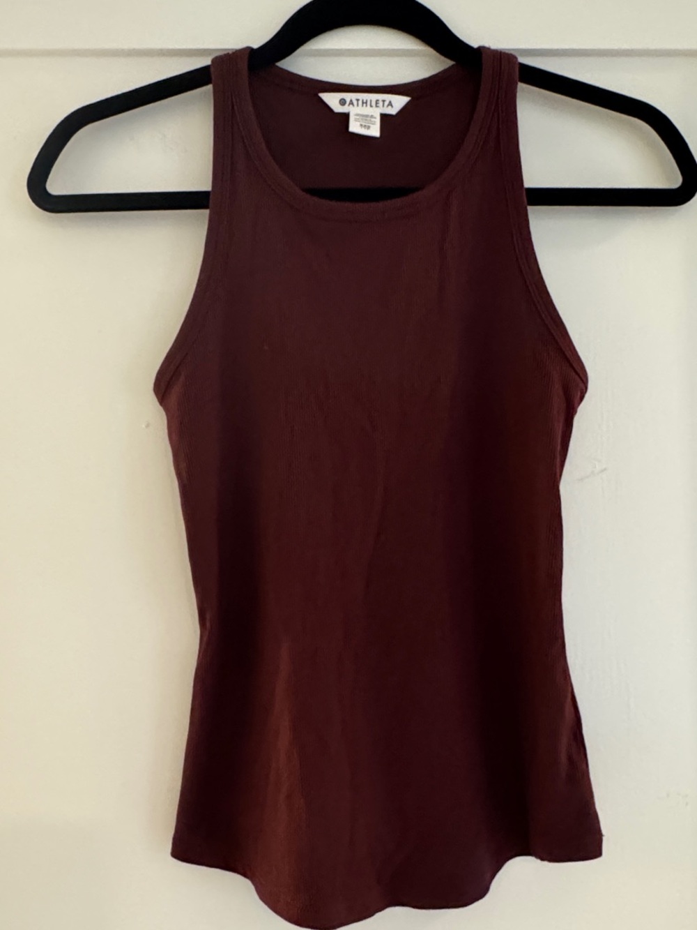 Athleta Signature Rib Tank in Maroon/Brown | Size XXS